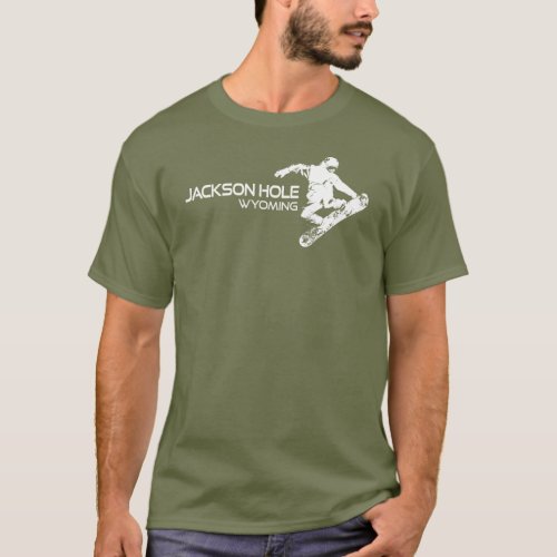 Jackson Hole Wyoming Snowboarder T_Shirt