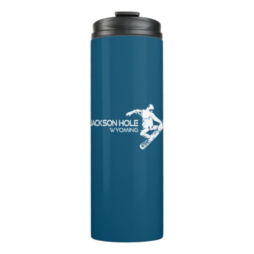 Jackson Hole Wyoming Snowboarder Thermal Tumbler