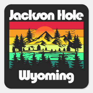 Jackson Hole Wyoming Square Sticker