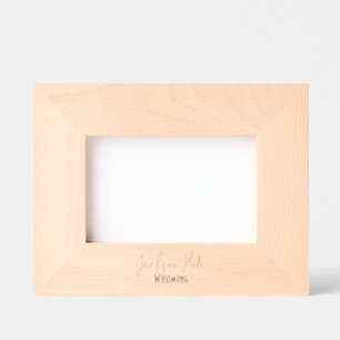 Jackson Hole, Wyoming Travel Souvenir Engraved Frames