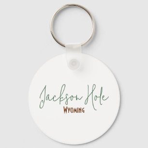 Jackson Hole, Wyoming Travel Souvenir Keychain