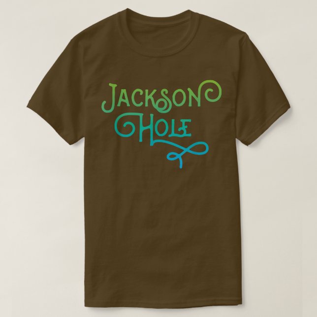 Jackson Hole Wyoming Typographic Design  T-Shirt (Design Front)