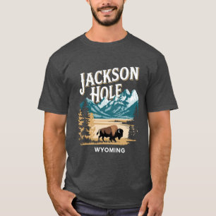Jackson Hole Wyoming Vintage Bison T-Shirt