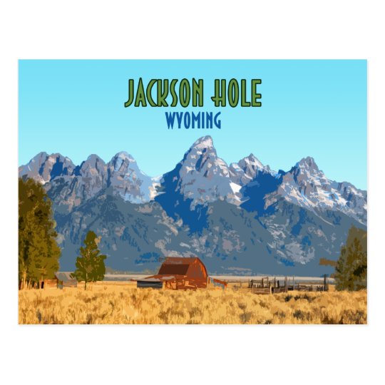 Jackson Hole Wyoming Vintage Postcard | Zazzle.com