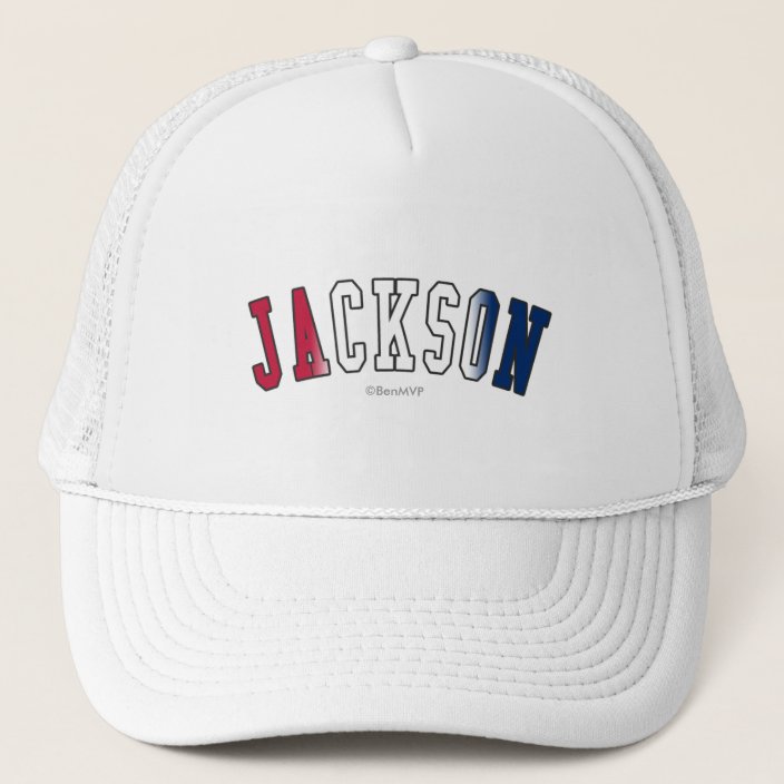 Jackson in Mississippi State Flag Colors Hat