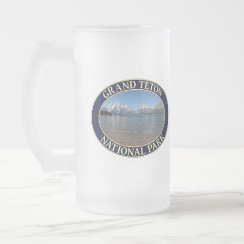 Jackson Lake at Grand Teton National Park Frosted Glass Beer Mug