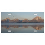Jackson Lake Dam Reflection in Grand Teton Park License Plate