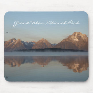 Jackson Lake Dam Reflection in Grand Teton Park Mouse Pad