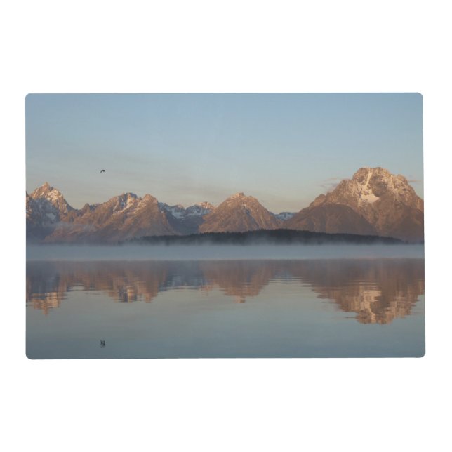 Jackson Lake Dam Reflection in Grand Teton Park Placemat (Front)