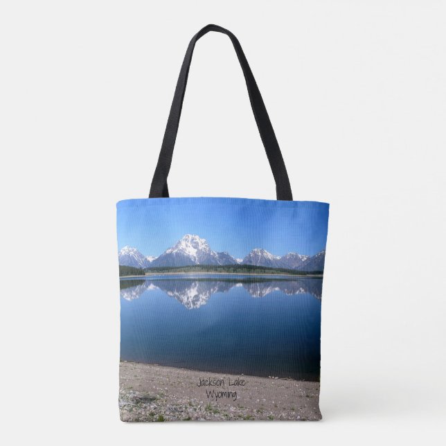 Jackson Lake, Wyoming Tote Bag (Back)