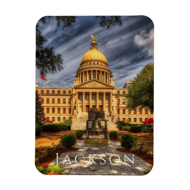 Jackson, Mississippi Capitol Magnet (Vertical)