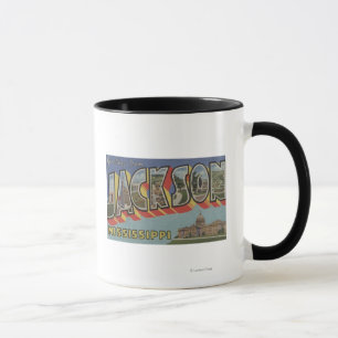 Jackson, Mississippi - Large Letter Scenes Mug