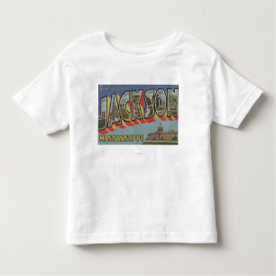 Jackson, Mississippi - Large Letter Scenes Toddler T-shirt