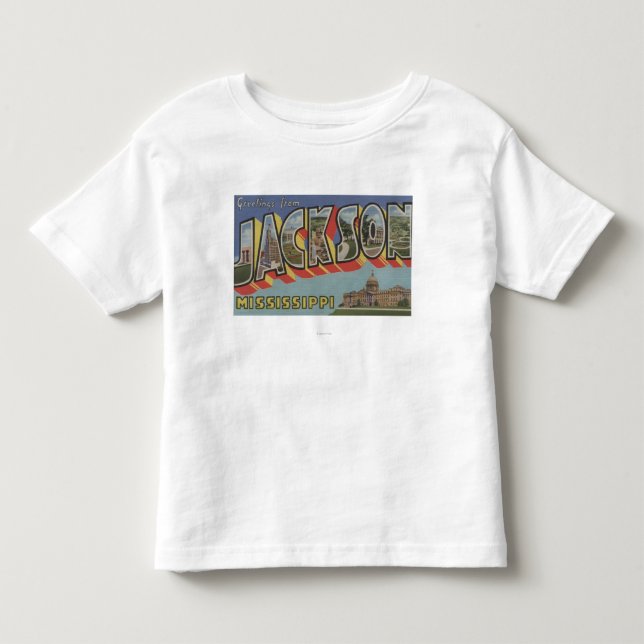 Jackson, Mississippi - Large Letter Scenes Toddler T-shirt (Front)