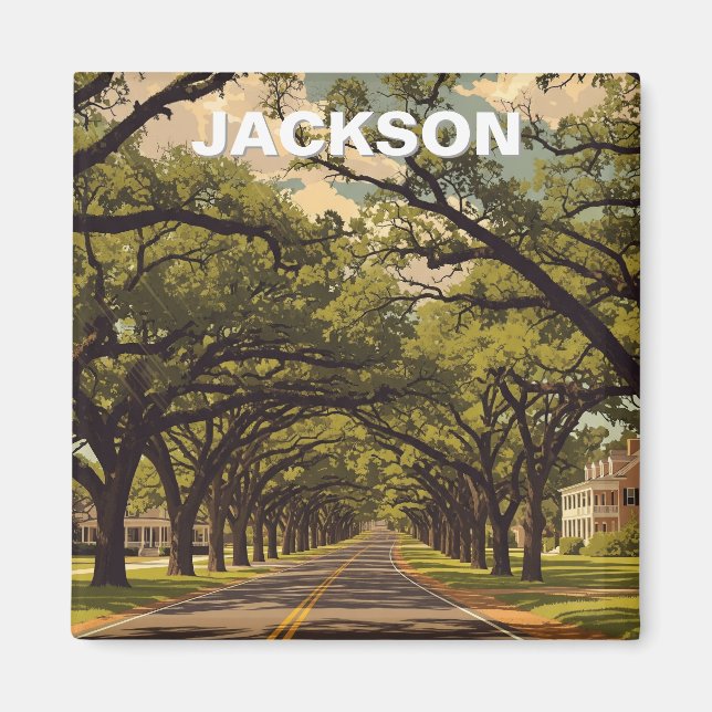 Jackson Mississippi Travel Magnet (Front)