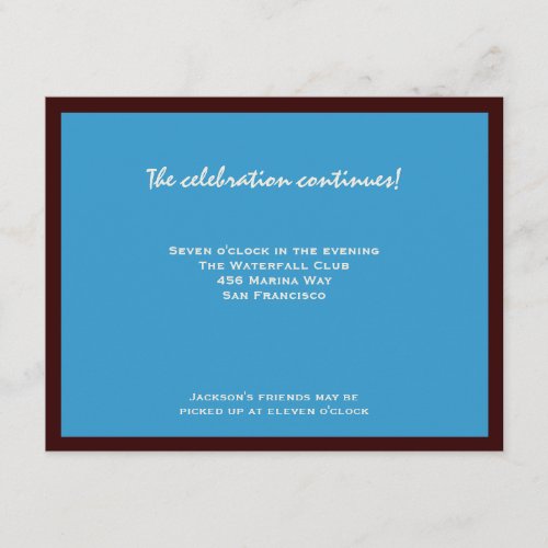 Jackson RSVP Bar Mitzvah Enclosure Card