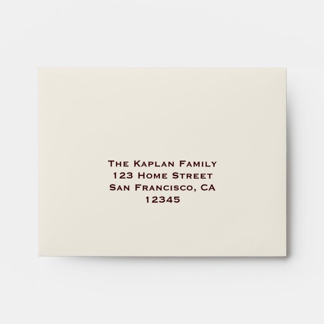 Jackson RSVP Bar Mitzvah Wedding Brown Envelope (Front)