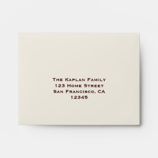 Jackson RSVP Bar Mitzvah Wedding Brown Envelope