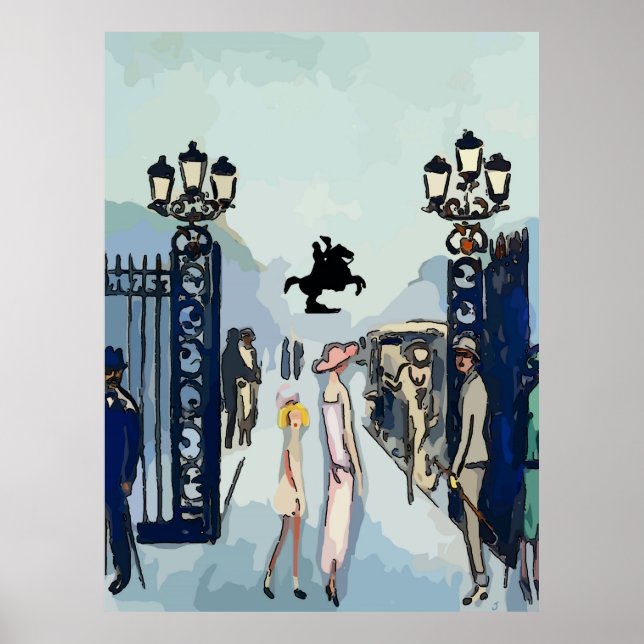 Jackson Square Abstract Poster (Front)