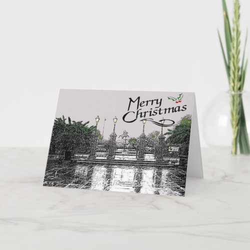 Jackson Square At Christmas Holiday Card