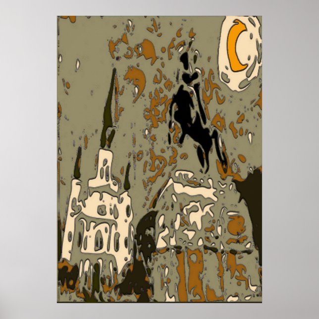 Jackson Square at Night Tile 14 Poster (Front)