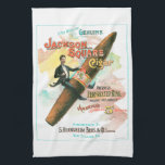 Jackson Square Cigar Kitchen Towel<br><div class="desc">Rare c. 1900 from the Fabled Labels® Archive. If you want the genuine Jackson Square Cigar look for the patented perforated ring. Millions sold annually. America's standard 5¢ brand. Manufactured by S. Hernsheim Bros. & Co. Limited. New Orleans,  La.</div>
