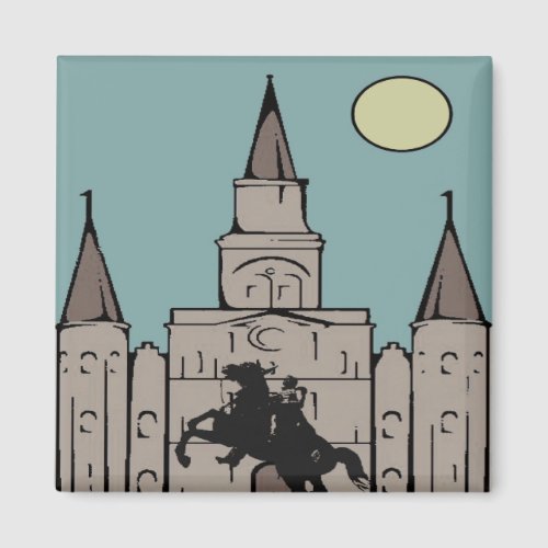 Jackson Square French Quarter Poster Magnet