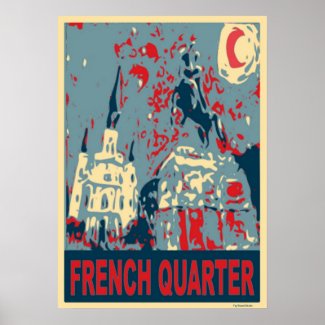 Jackson Square in Blue Poster