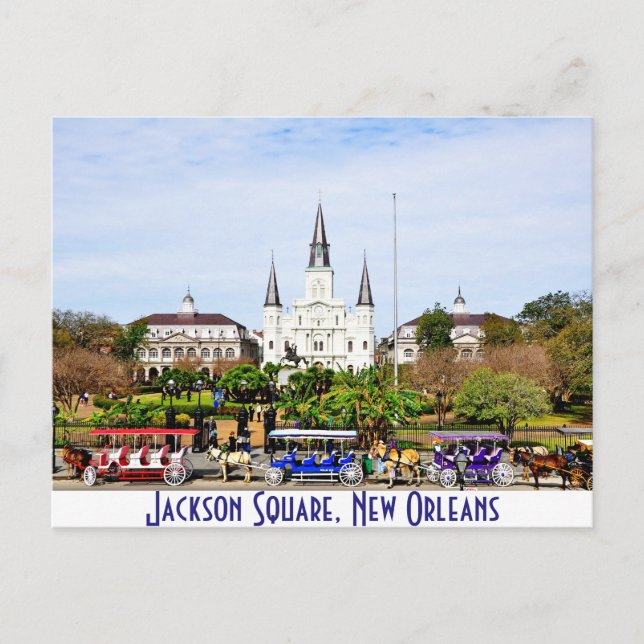 Jackson Square in New Orleans, Louisiana Postcard (Front)