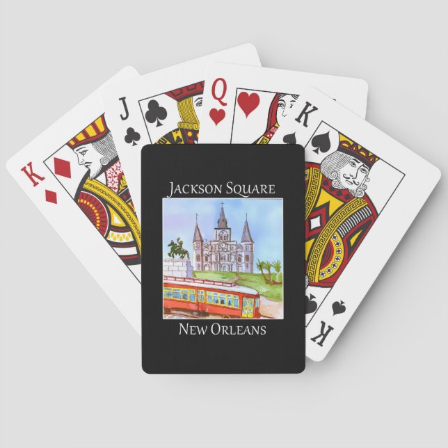 Jackson Square in New Orleans Poker Cards (Back)