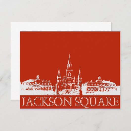 Jackson Square In Red (Front/Back)