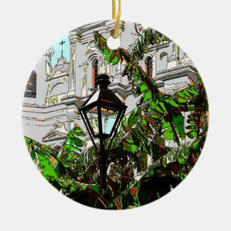 Jackson Square New Orleans Lamp Post Ceramic Ornament