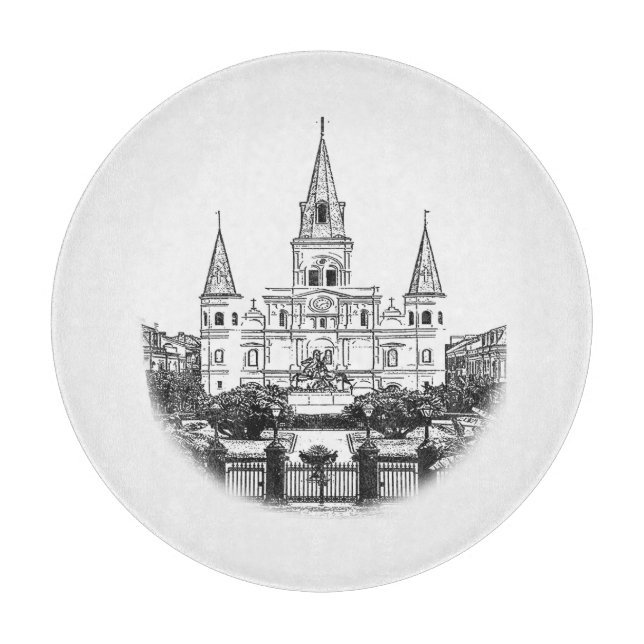Jackson Square St Louis Cathedral New Orleans Cutting Board (Front)
