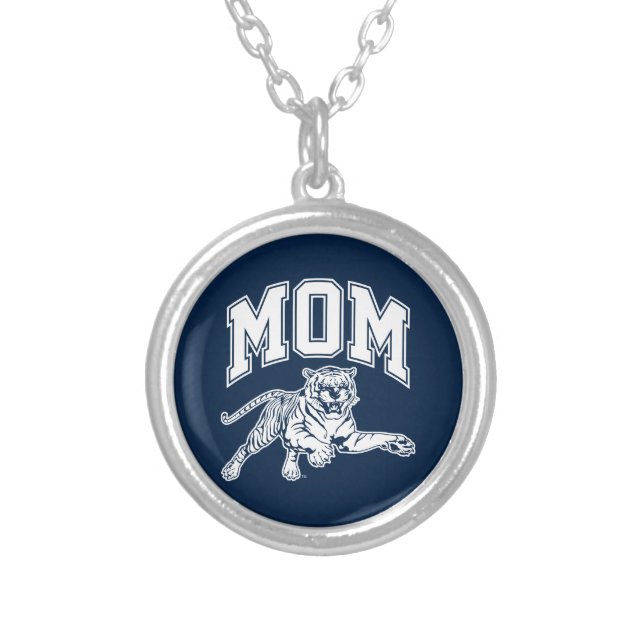 Jackson State Mom Silver Plated Necklace (Front)