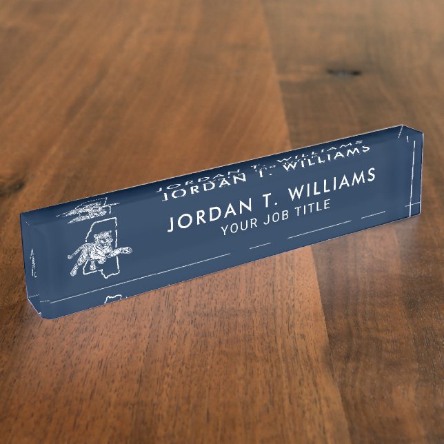 Jackson State Tigers Desk Name Plate (Side)