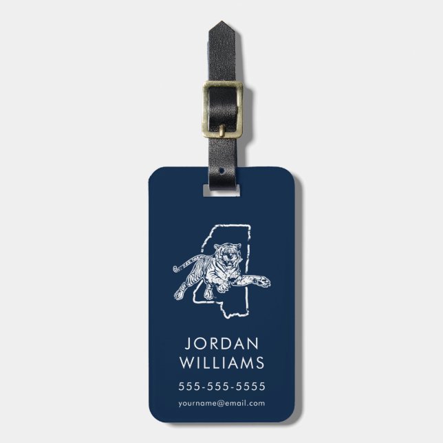 Jackson State Tigers Luggage Tag (Front Vertical)