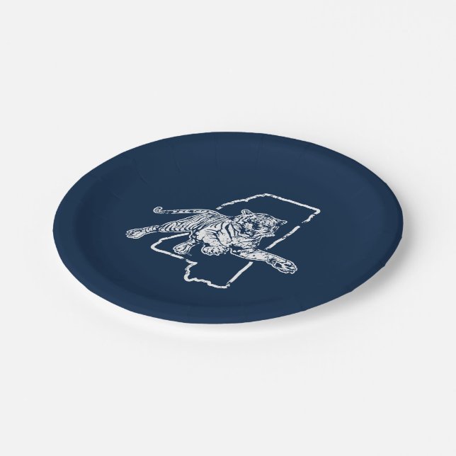 Jackson State Tigers Paper Plates (Angled)
