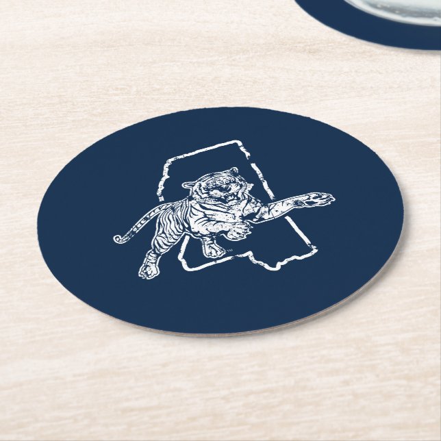 Jackson State Tigers Round Paper Coaster (Angled)