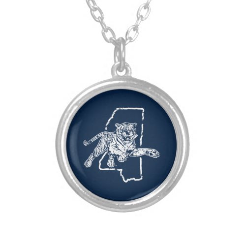 Jackson State Tigers Silver Plated Necklace