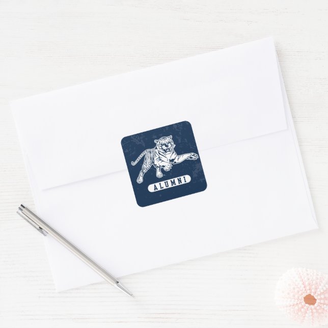 Jackson State University Alumni Distressed Square Sticker (Envelope)