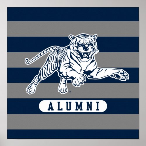 Jackson State University Alumni Stripes Poster