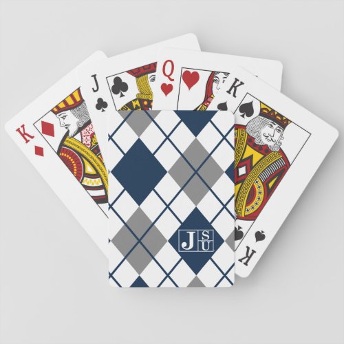 Jackson State University Argyle Poker Cards