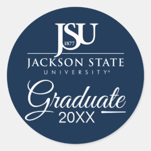 Jackson State University Graduation Classic Round Sticker