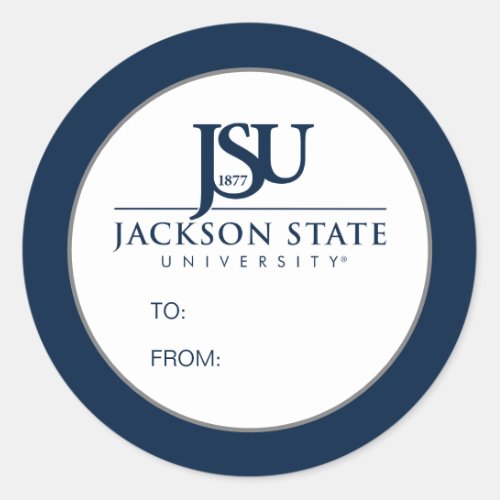 Jackson State University Graduation Classic Round Sticker