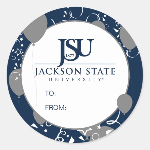 Jackson State University Graduation Classic Round Sticker