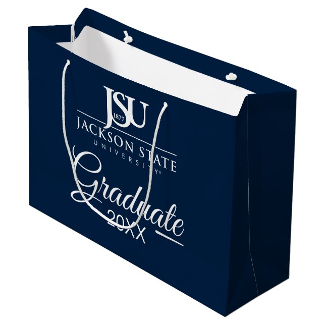 Jackson State University Graduation Large Gift Bag (Front Angled)
