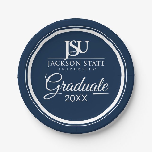Jackson State University Graduation Paper Plates (Front)