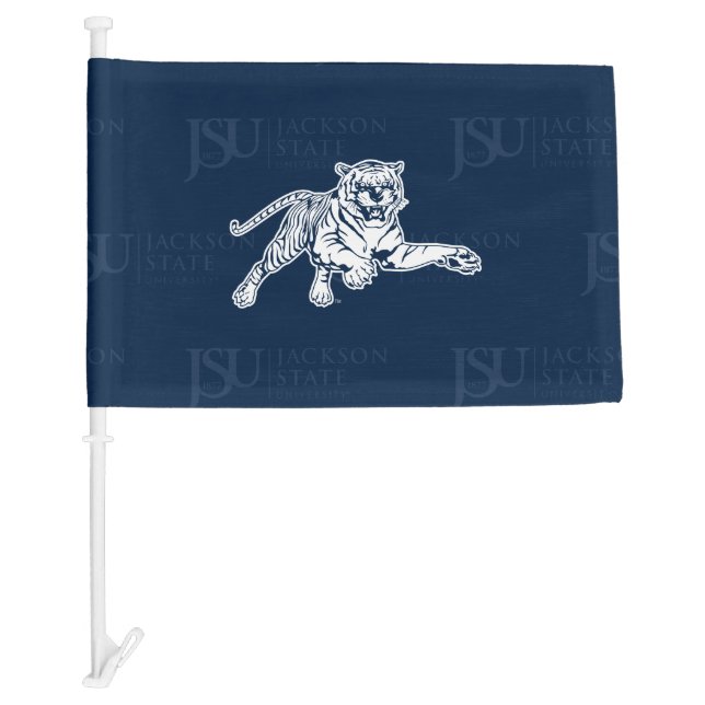 Jackson State University Logo Watermark Car Flag (Front)