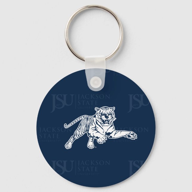 Jackson State University Logo Watermark Keychain (Front)