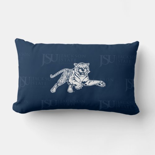 Jackson State University Logo Watermark Lumbar Pillow